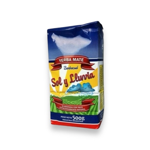 Yerba Mate Sol y lluvia, barbacuá 500 grs